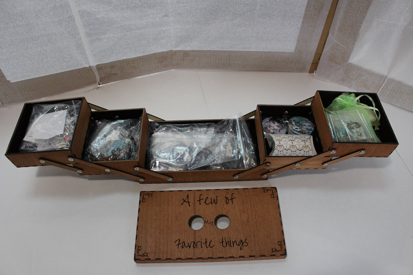 Personalized felt lined Laser Cut Craft storage Box